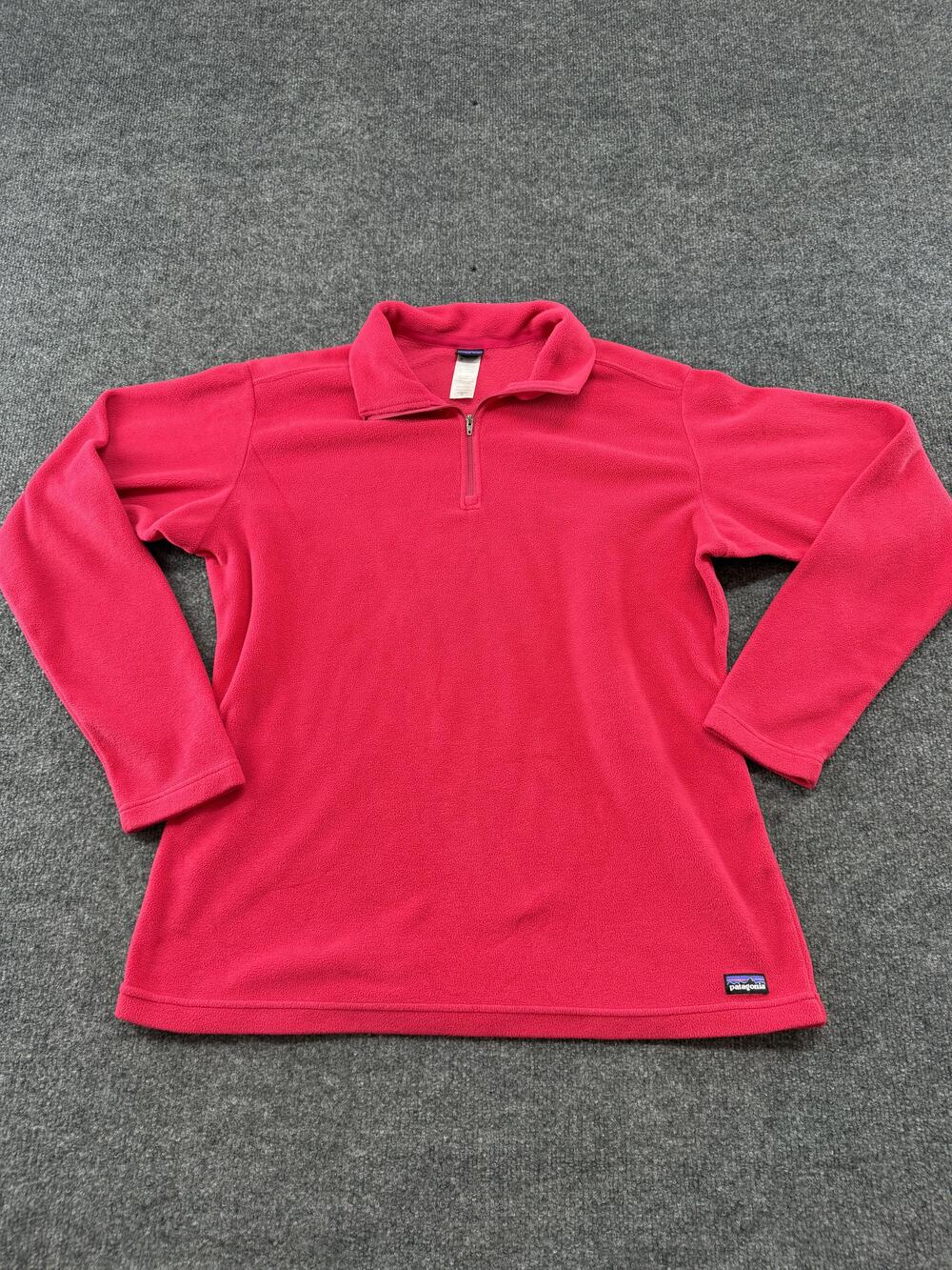 Patagonia Jacket Womens XL Pink Fleece 1/4 Zip Pullover Lightweight Warm Outdoor
